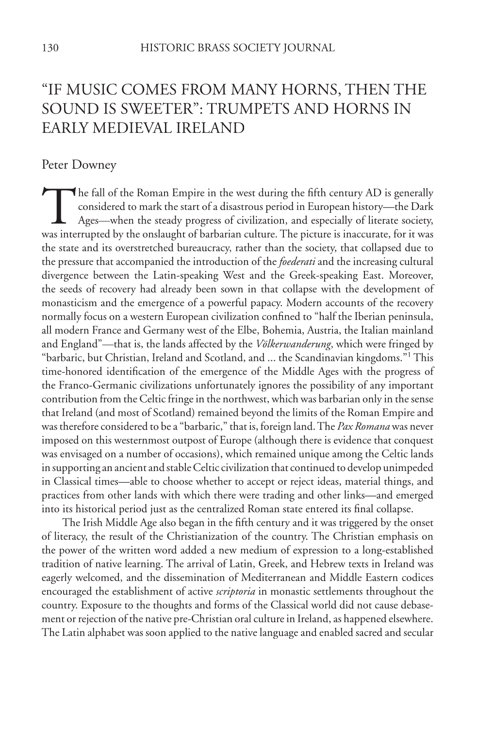 Trumpets and Horns in Early Medieval Ireland