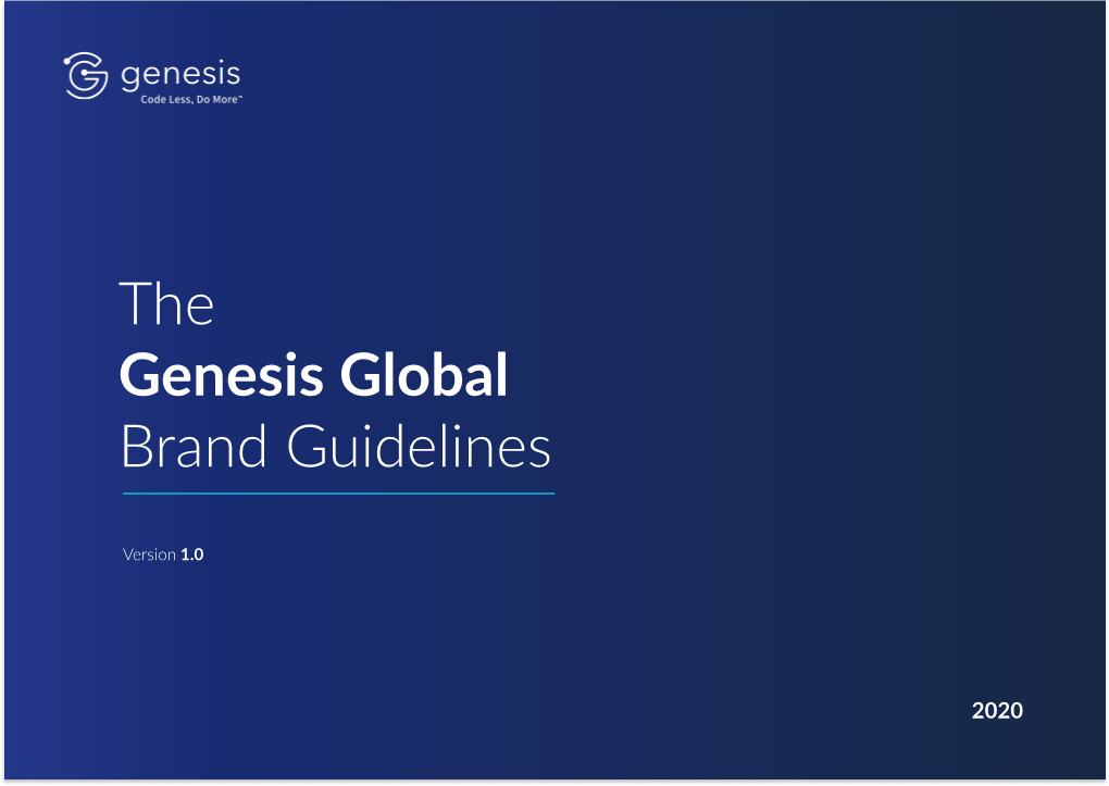 The Genesis Global Brand Guidelines