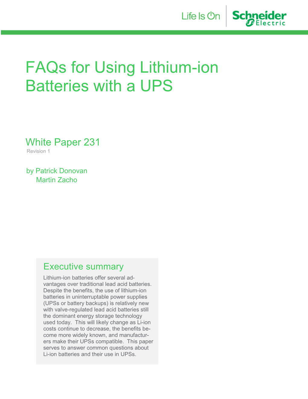 Faqs for Using Lithium-Ion Batteries with a UPS