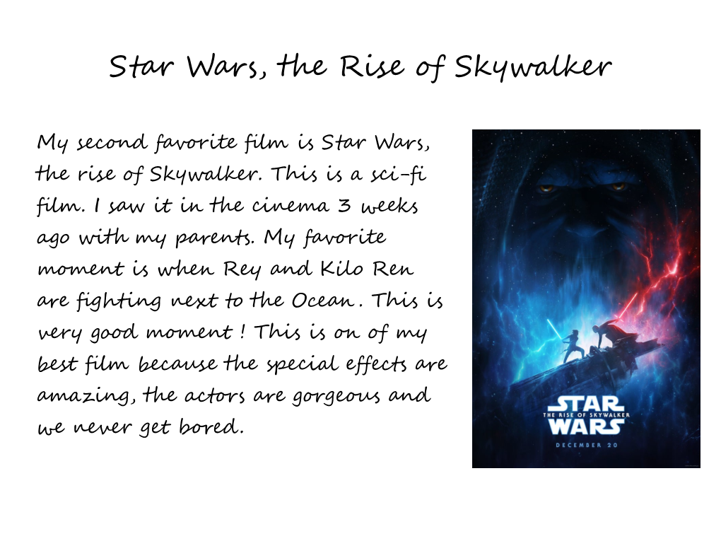 Star Wars, the Rise of Skywalker
