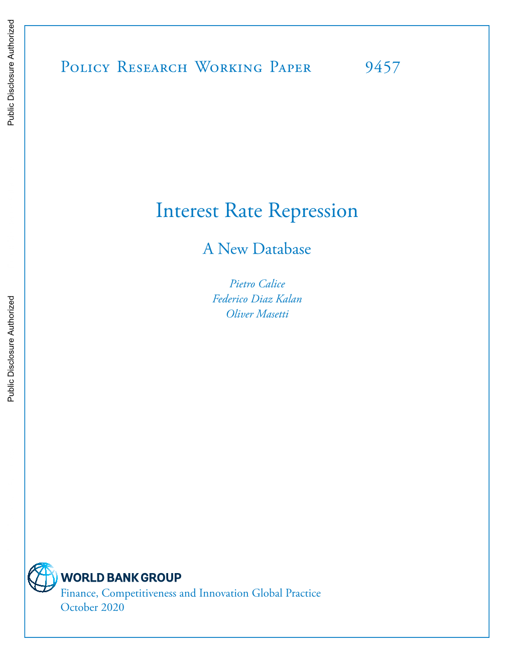 Interest Rate Repression