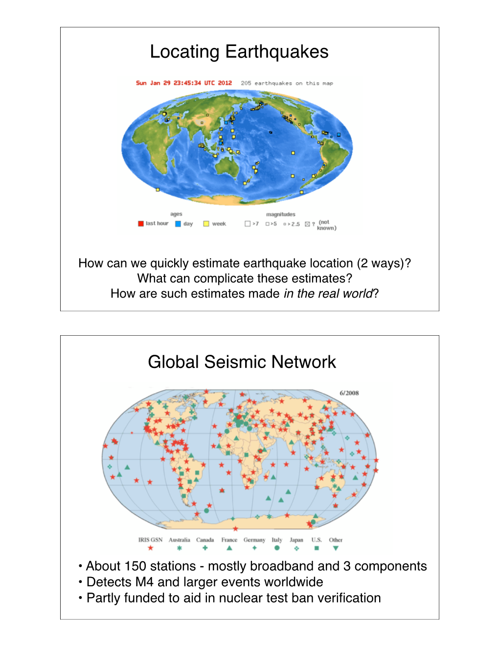 Locating Earthquakes