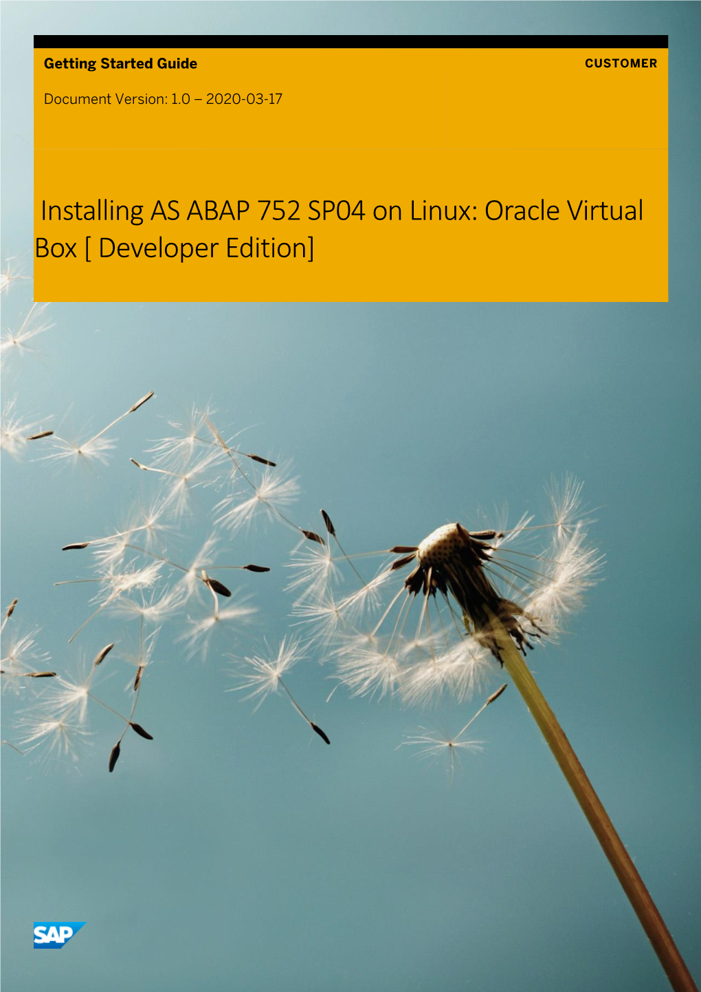 Installing AS ABAP 752 SP04 on Linux: Oracle Virtual Box [ Developer Edition]