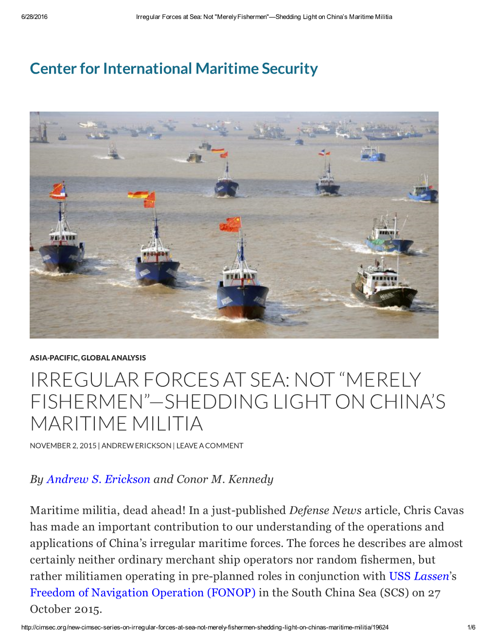 Irregular Forces at Sea: 'Not Merely Fishermen