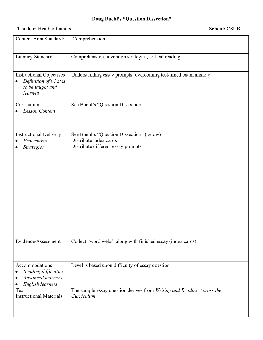 Lesson Plan Form s14