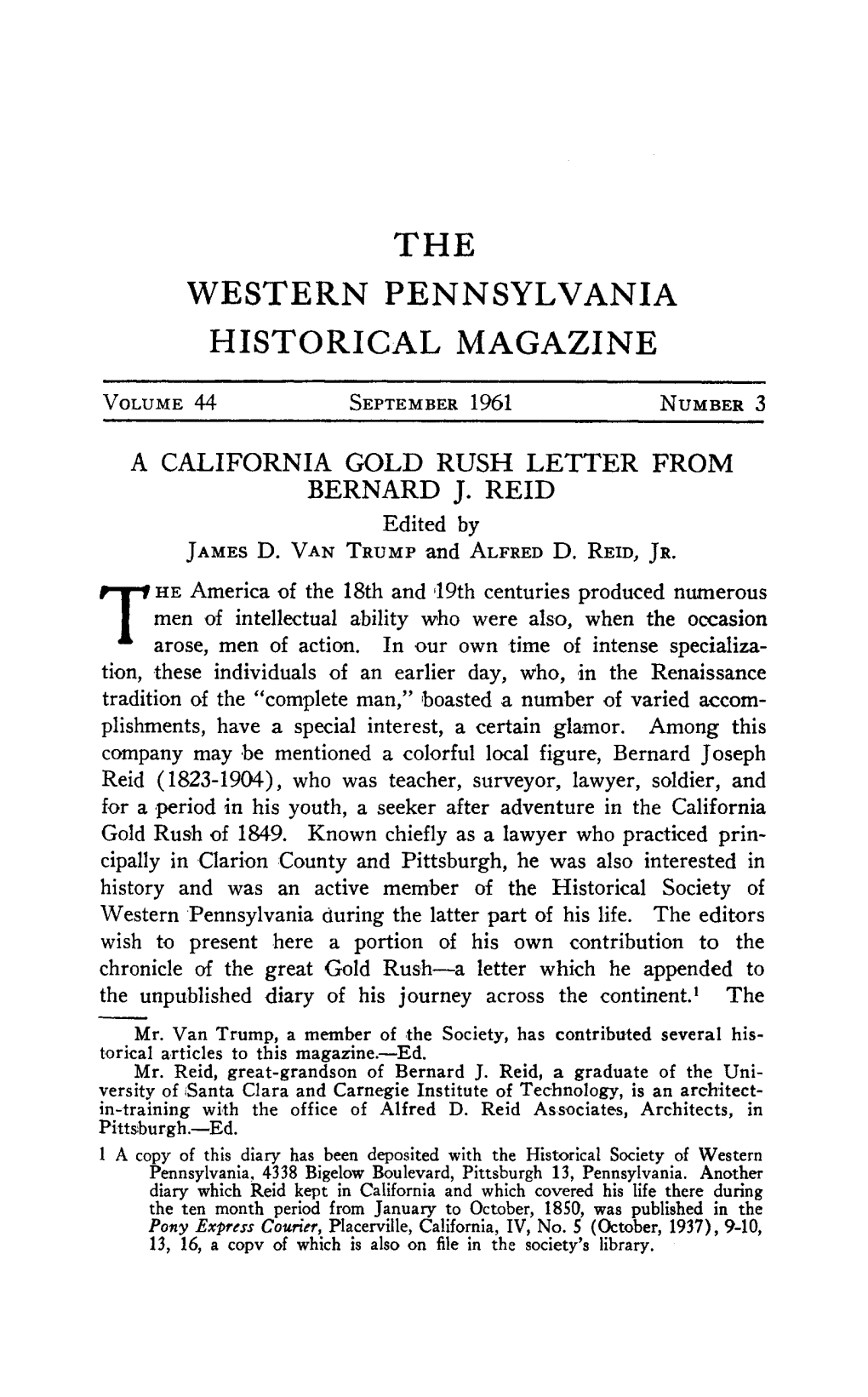 Western Pennsylvania Historical Magazine