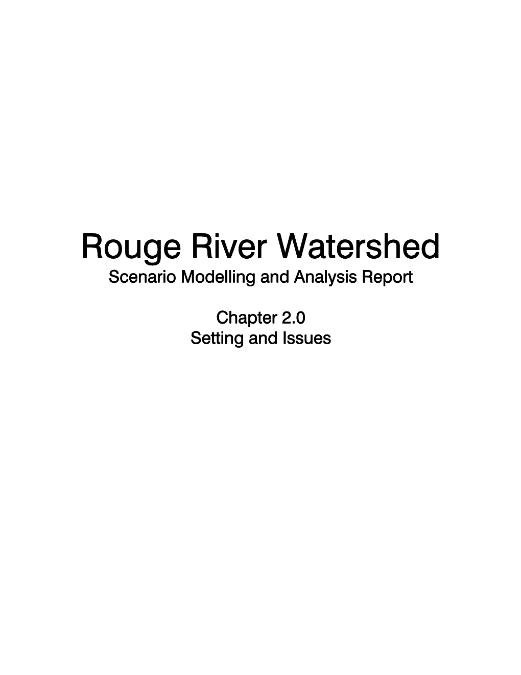 Rouge River Rouge River Watershed Watershed Watershed