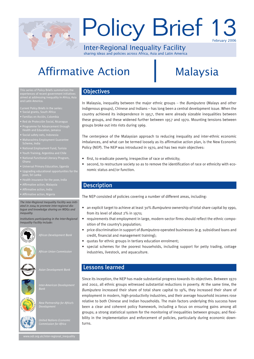 Policy Paper 13 Crc 27/2/06 10:24 Am Page 1