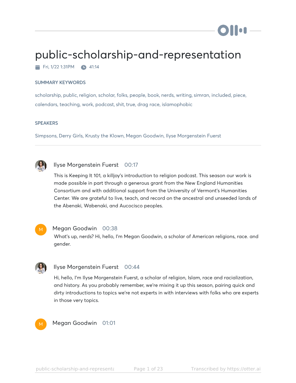 Public-Scholarship-And-Representation Fri, 1/22 1:31PM 41:14