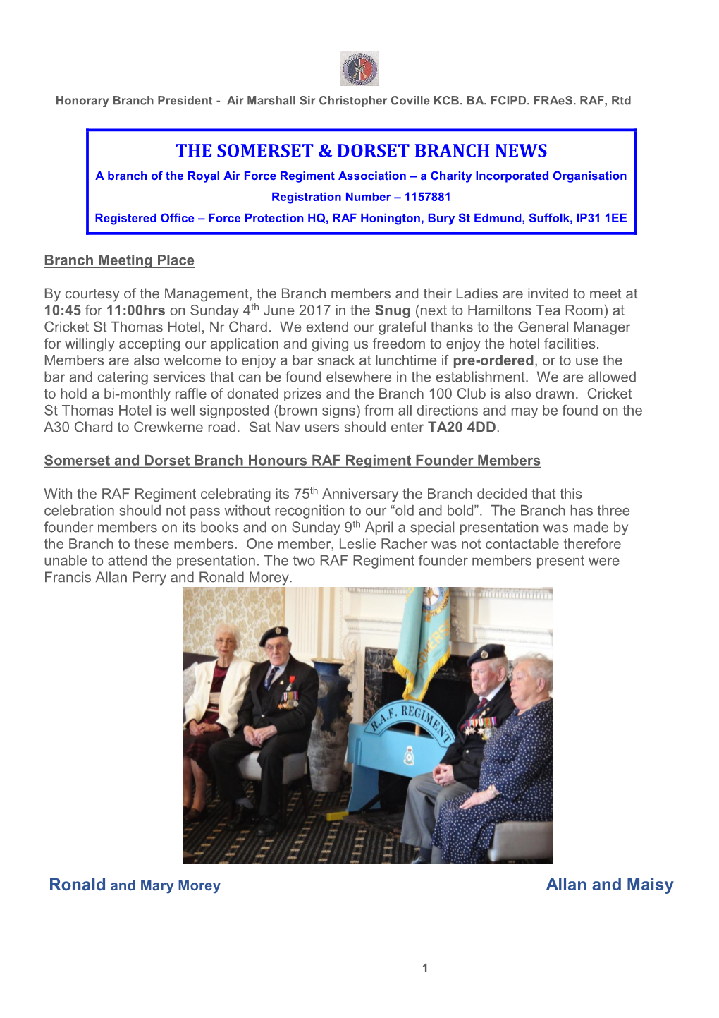 The Somerset & Dorset Branch News