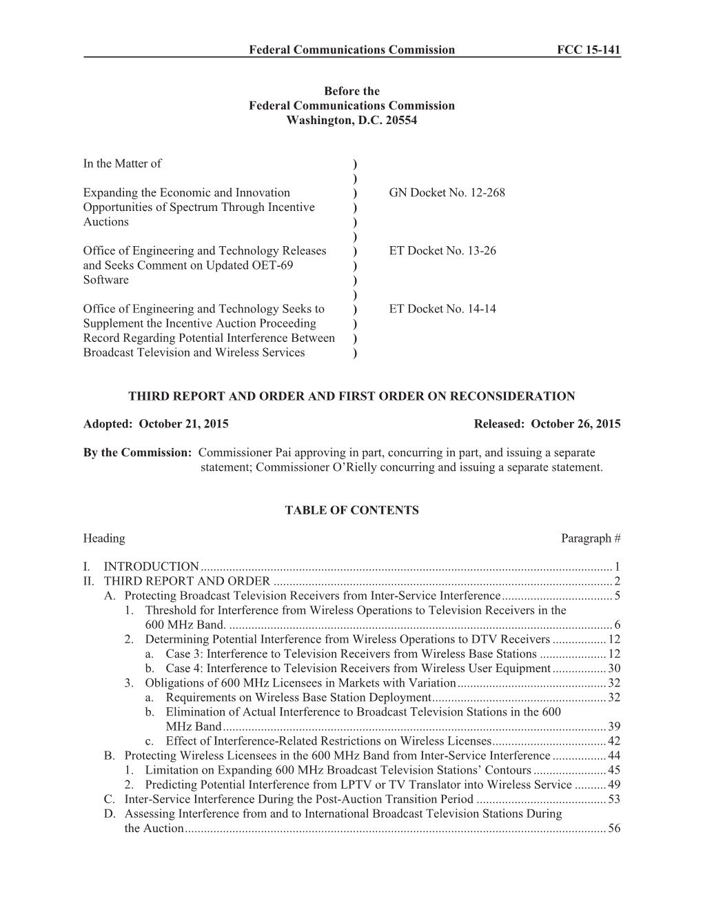 Protecting Broadcast Television Receivers from Inter-Service Interference