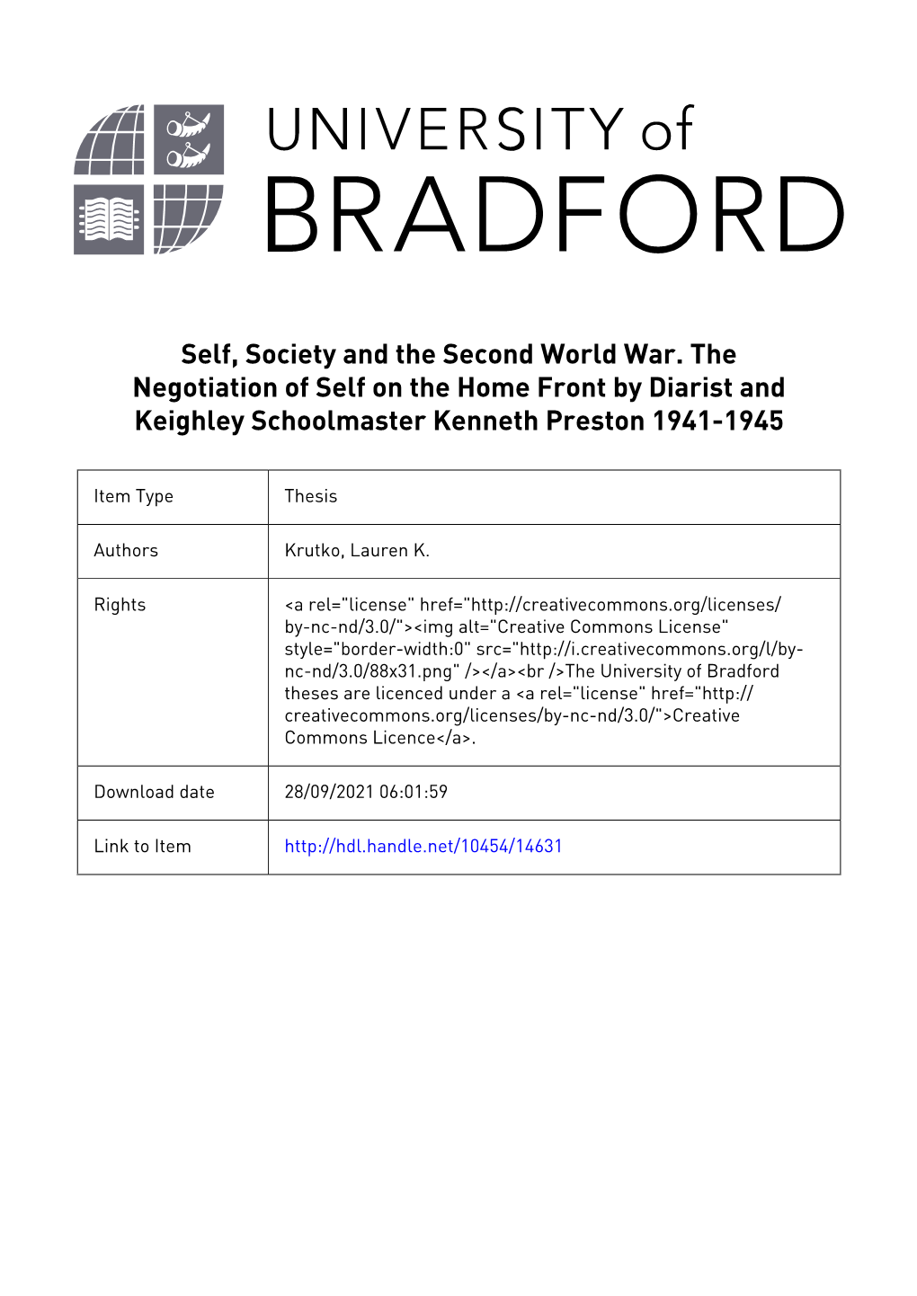 University of Bradford Ethesis