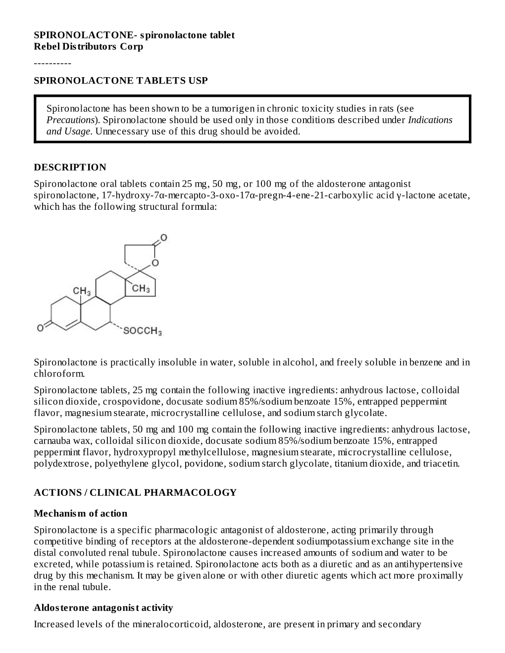 Spironolactone Tablets Usp