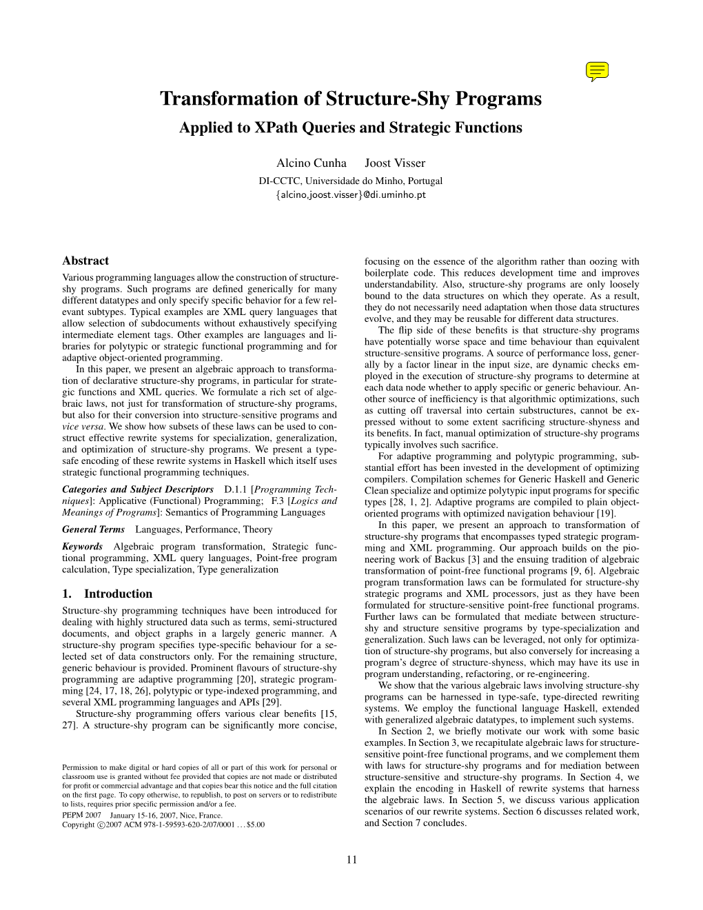 Transformation of Structure-Shy Programs Applied to Xpath Queries and Strategic Functions