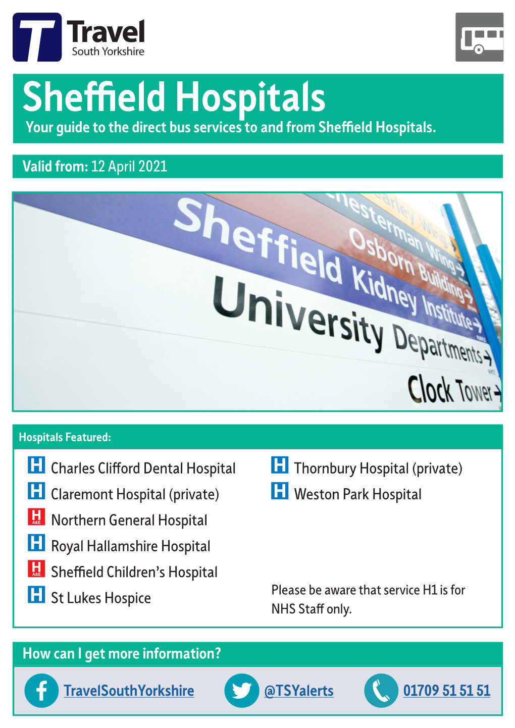 Sheffield Hospitals Your Guide to the Direct Bus Services to and from Sheffield Hospitals