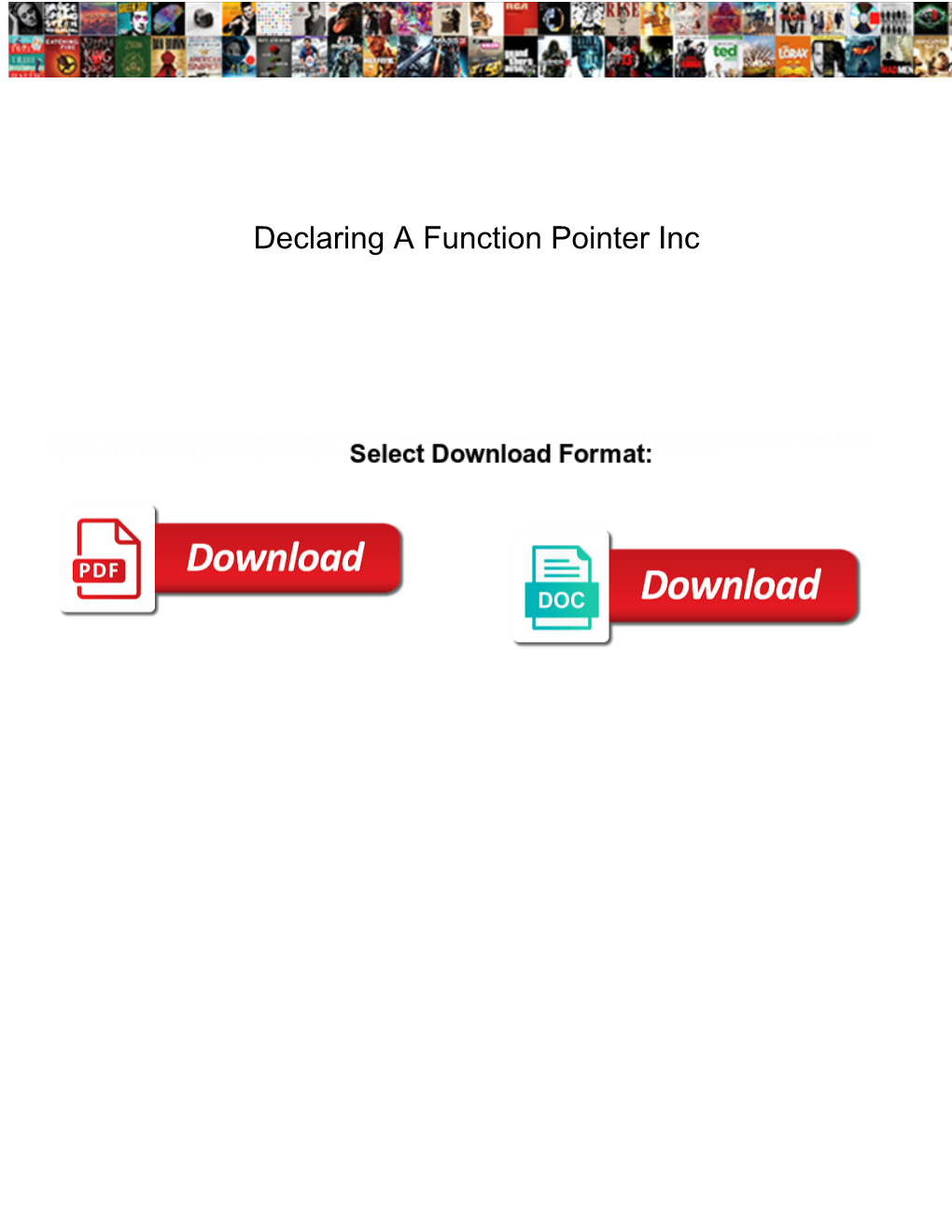 Declaring a Function Pointer Inc