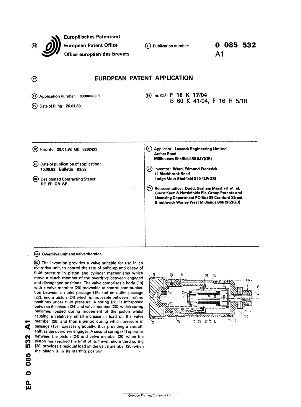 Overdrive Unit and Valve Therefor