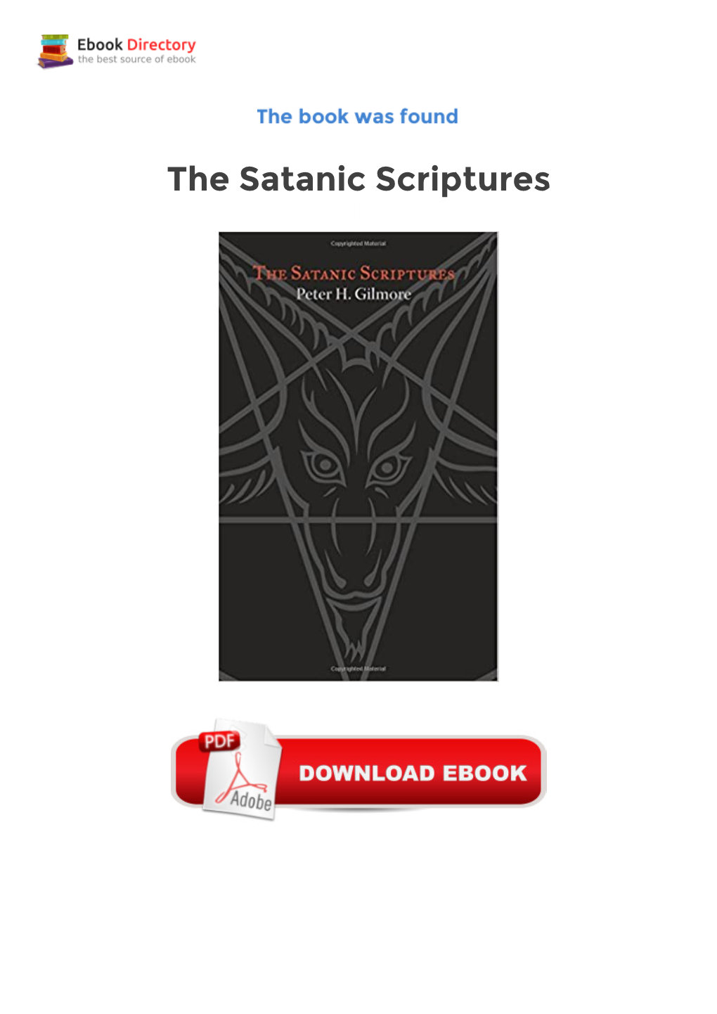 The Satanic Scriptures PDF the Satanic Scriptures Hands Down the Wit, Wisdom and Diabolical Perspective of the Church of Satanã¢Â‚¬Â„¢S High Priest, Magus Peter H