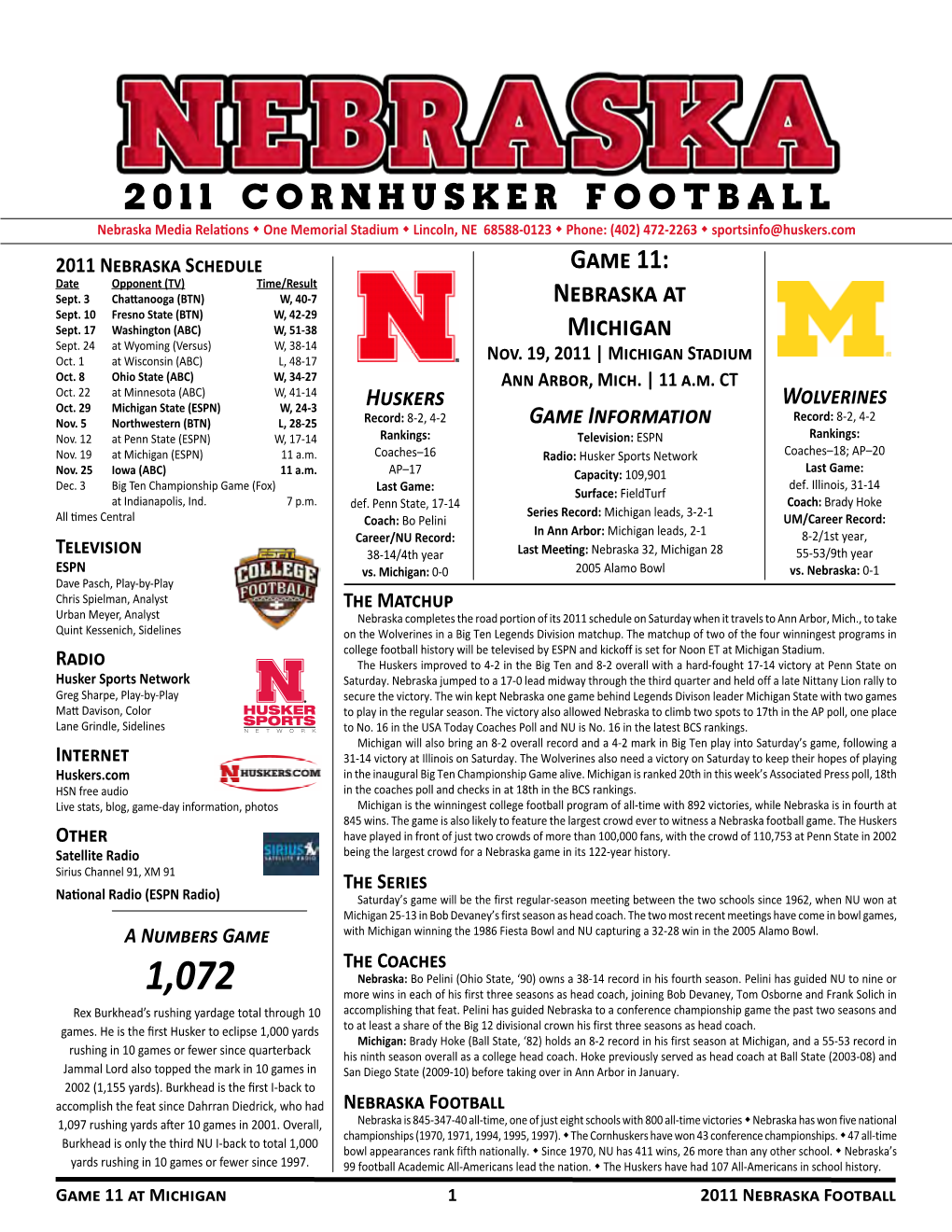 Nebraska at Michigan