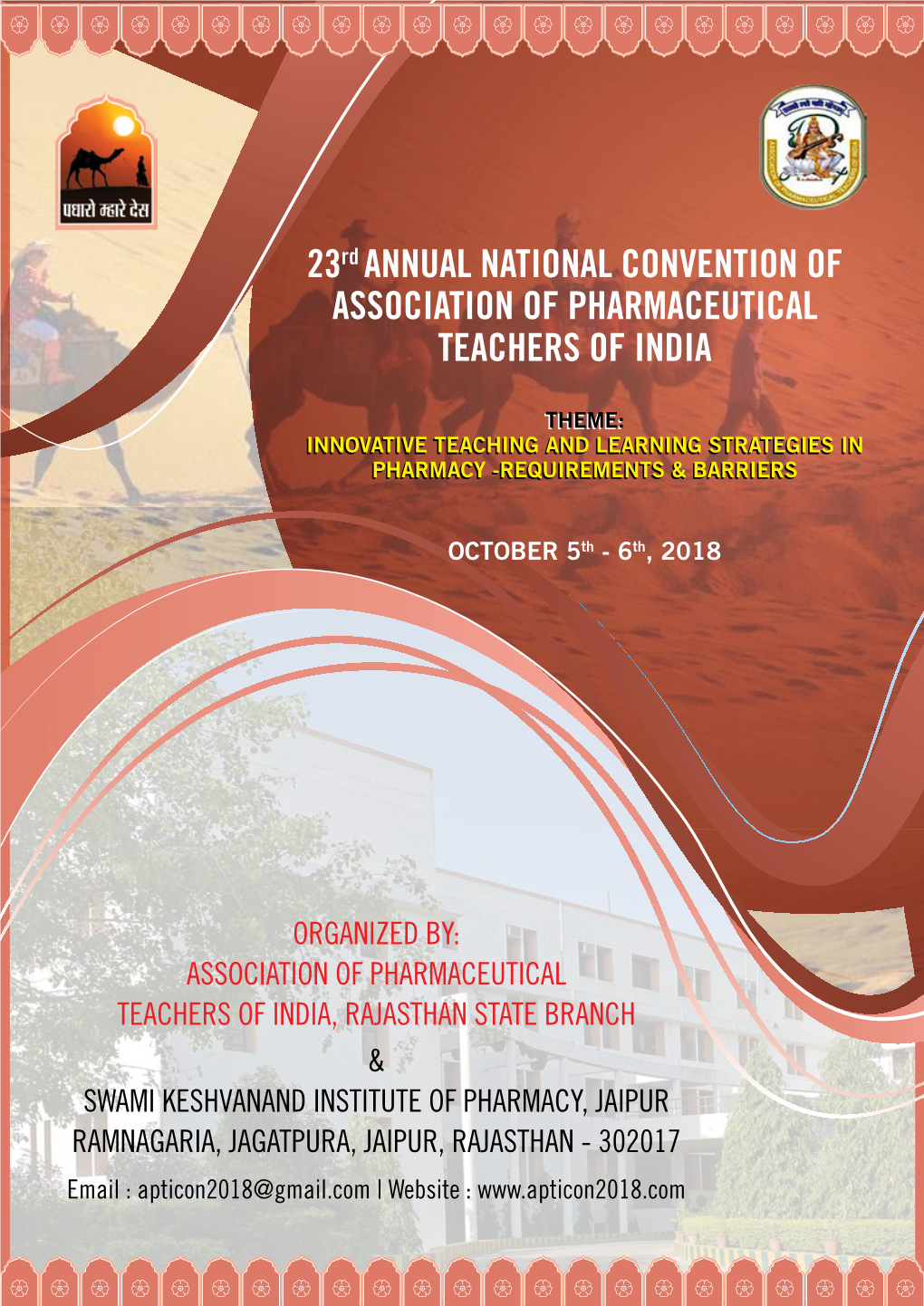 23Rd ANNUAL NATIONAL CONVENTION of ASSOCIATION of PHARMACEUTICAL TEACHERS of INDIA