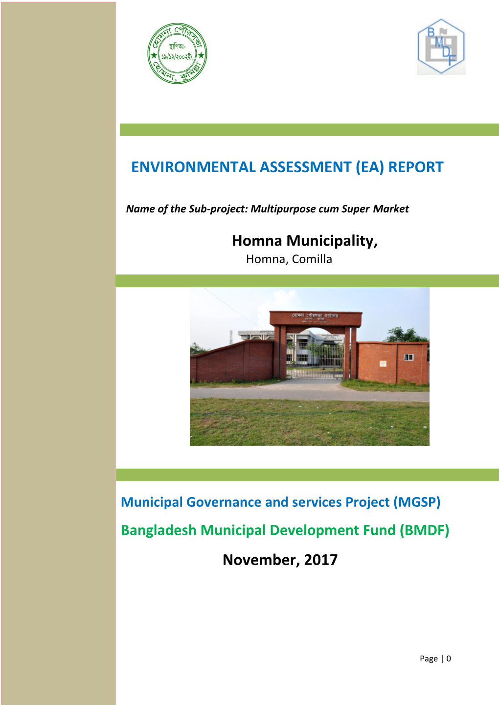 ENVIRONMENTAL ASSESSMENT (EA) REPORT Homna Municipality