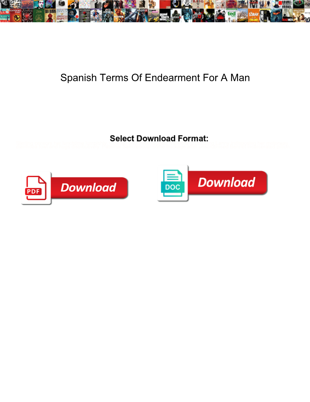 Spanish Terms of Endearment for a Man