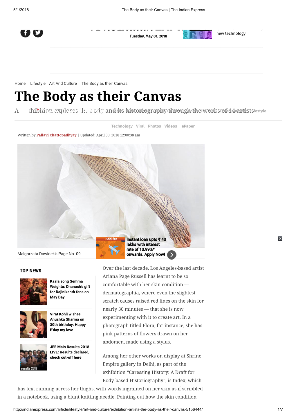 The Body As Their Canvas | the Indian Express