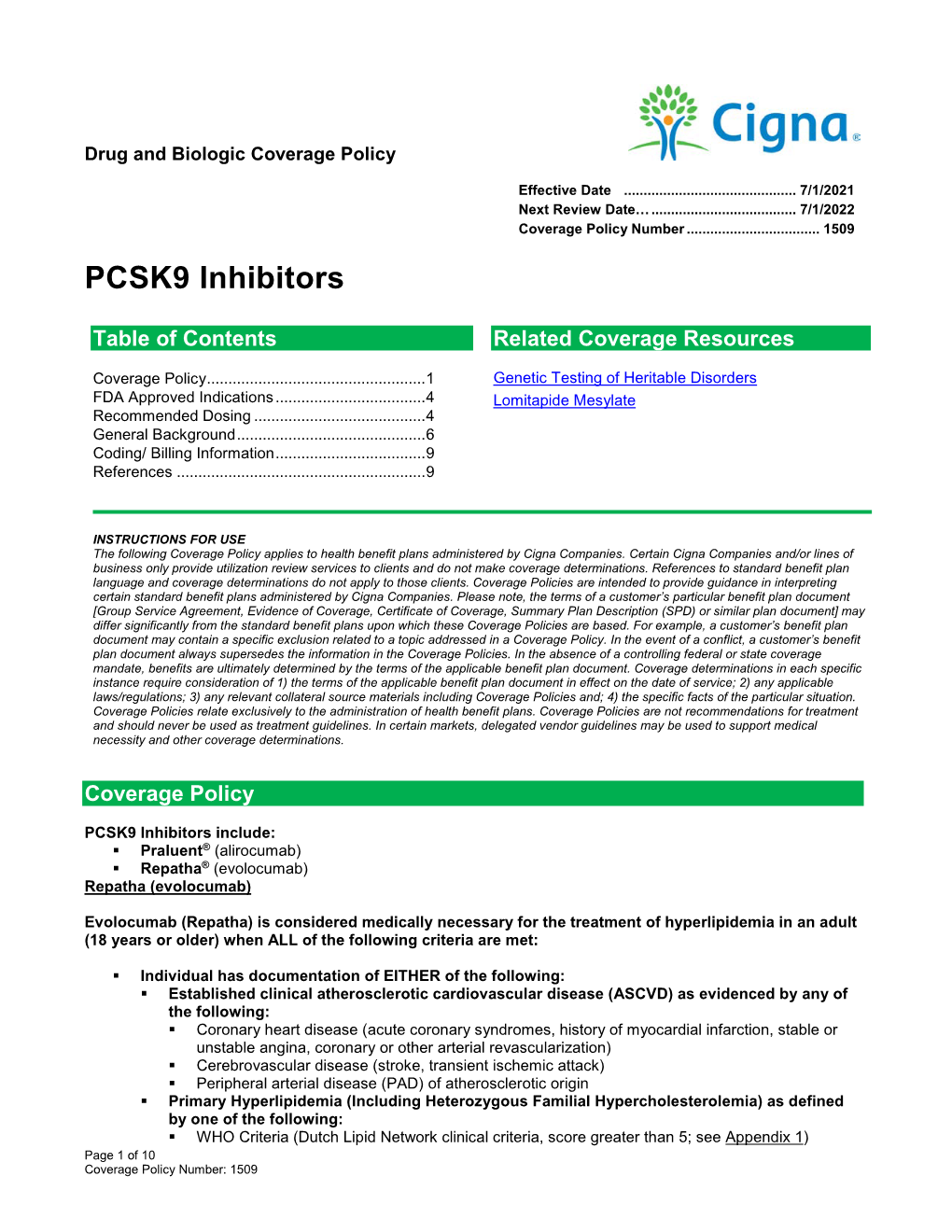 PCSK9 Inhibitors