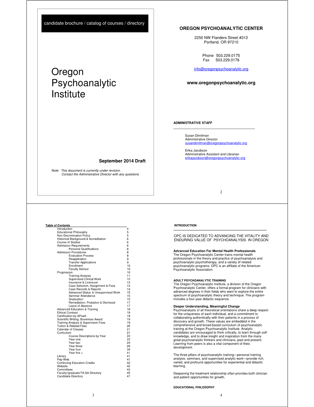 Oregon Psychoanalytic Institute