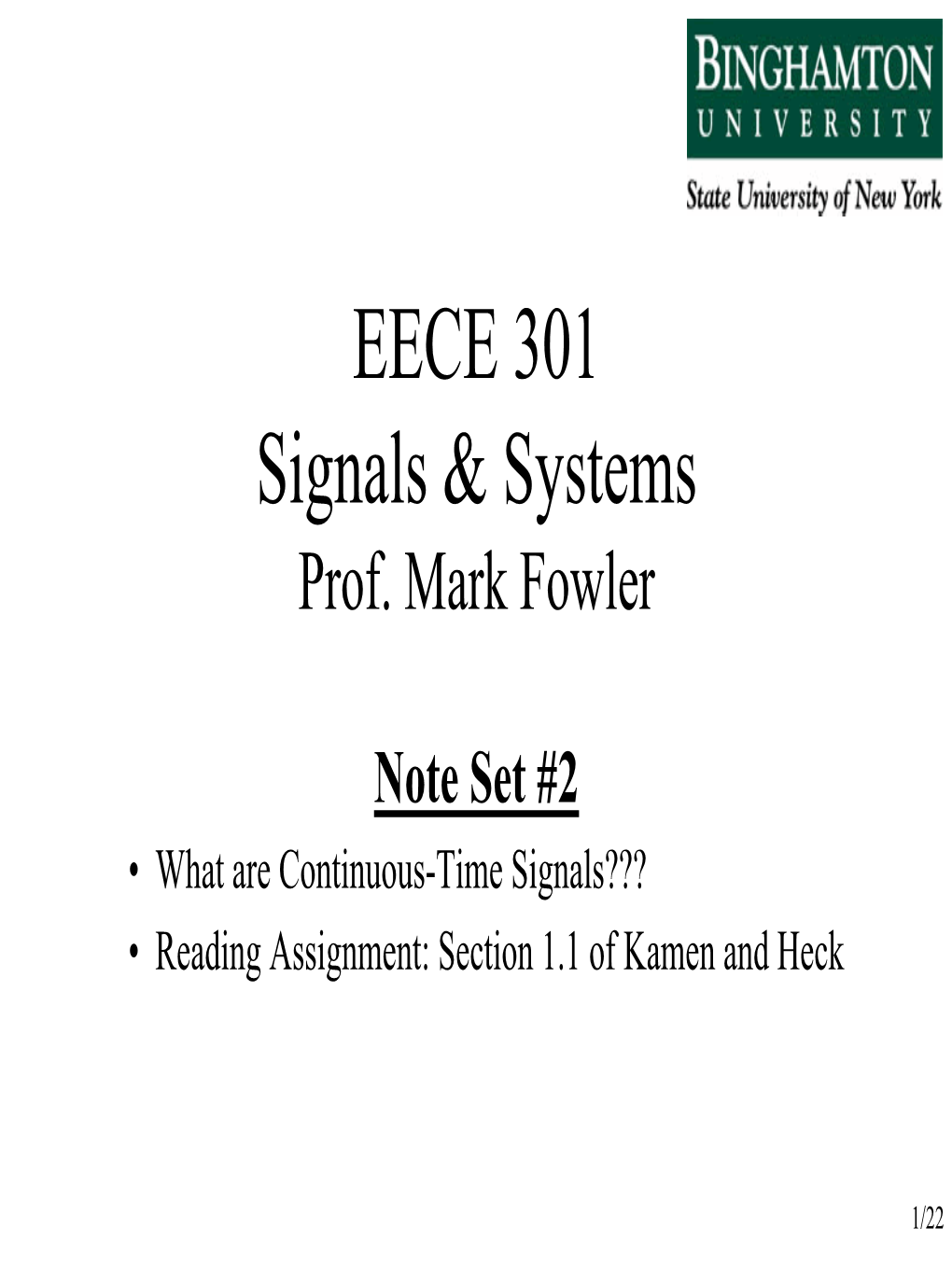 1.2 Continuous-Time Signal