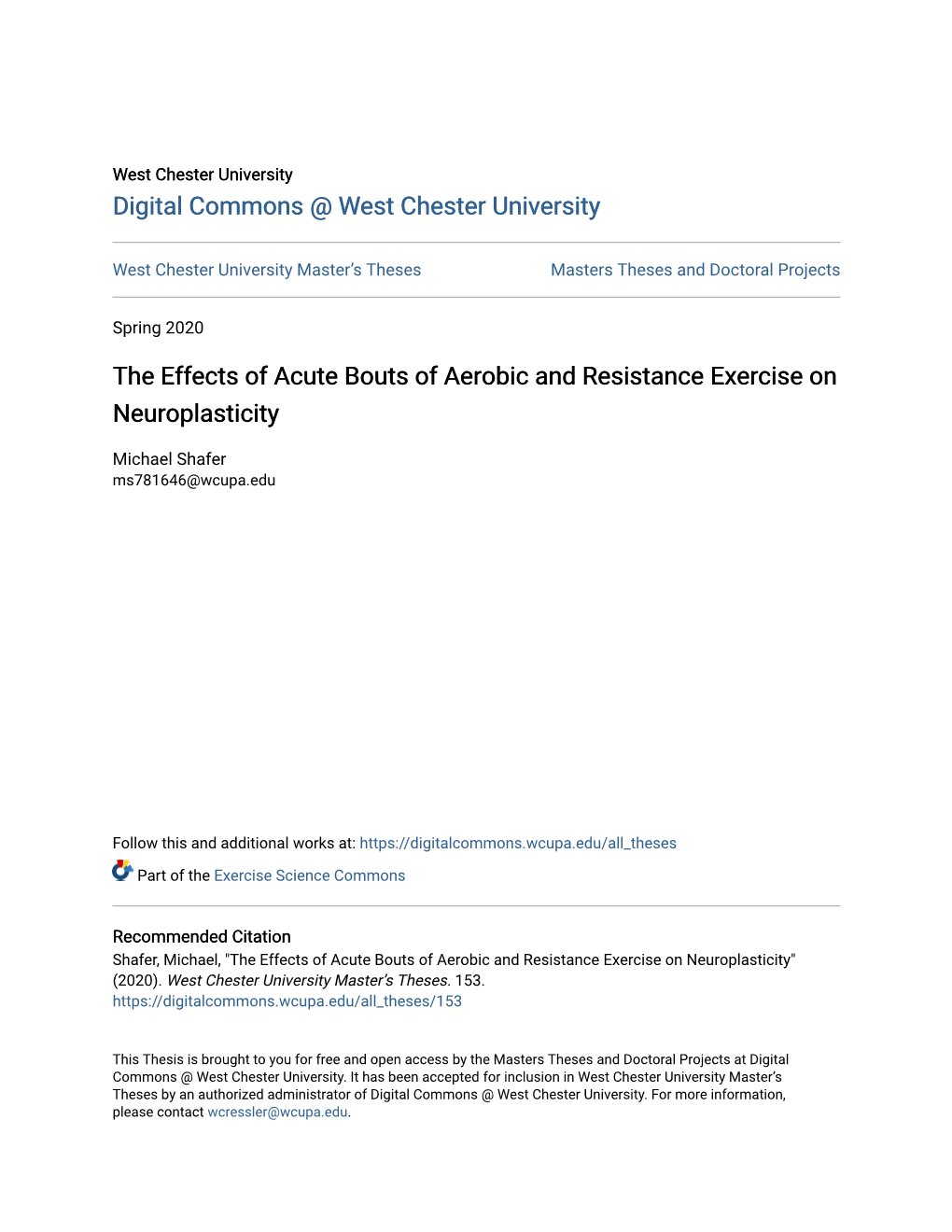 The Effects of Acute Bouts of Aerobic and Resistance Exercise on Neuroplasticity