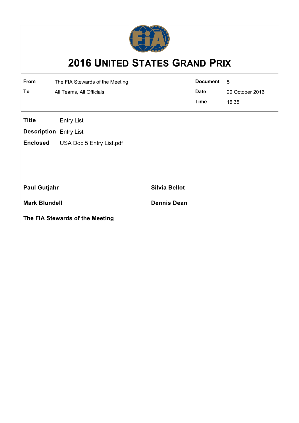 2016 United States Grand Prix