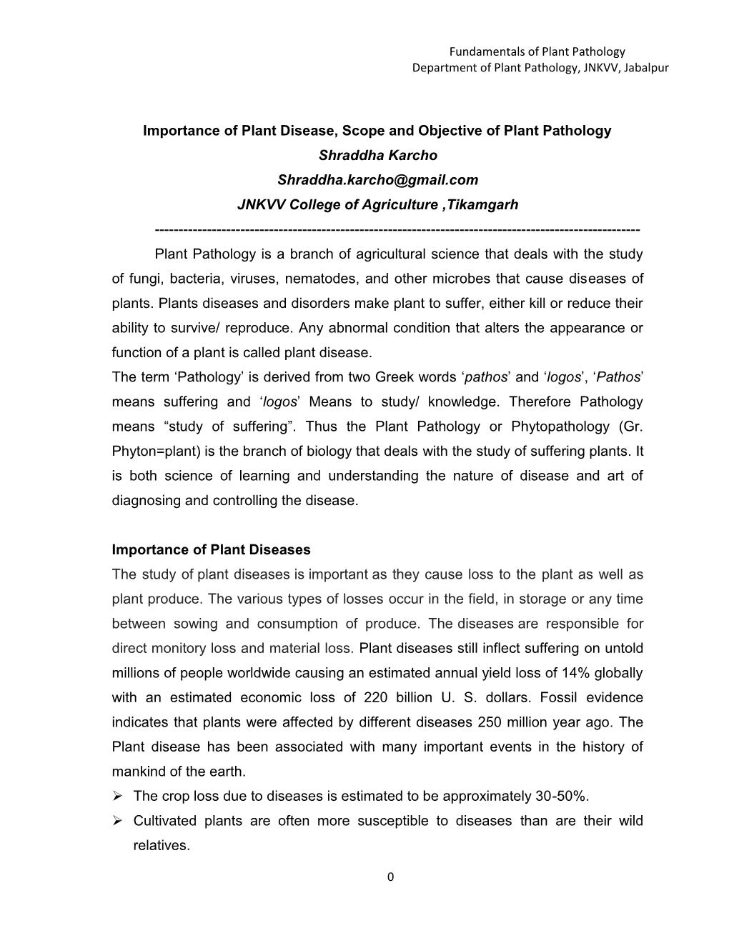 Classification of Plant Diseases