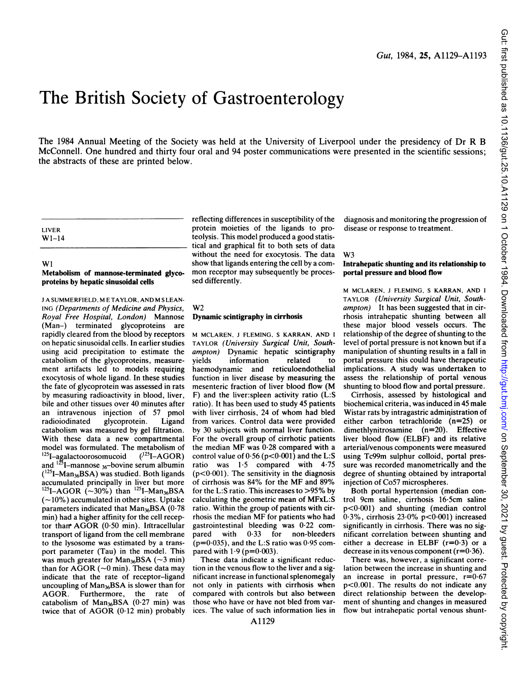 The British Society of Gastroenterology