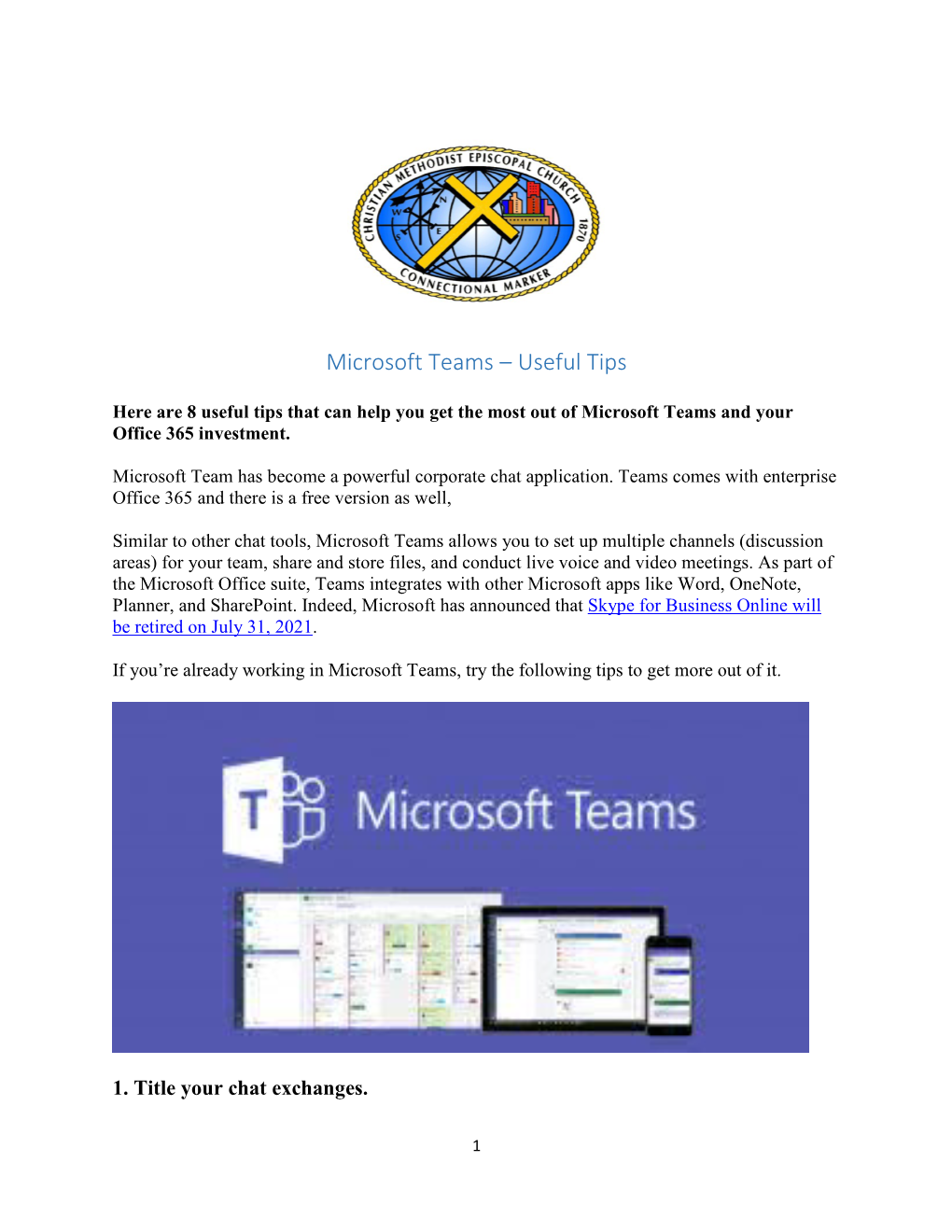 Microsoft Teams – Useful Tips