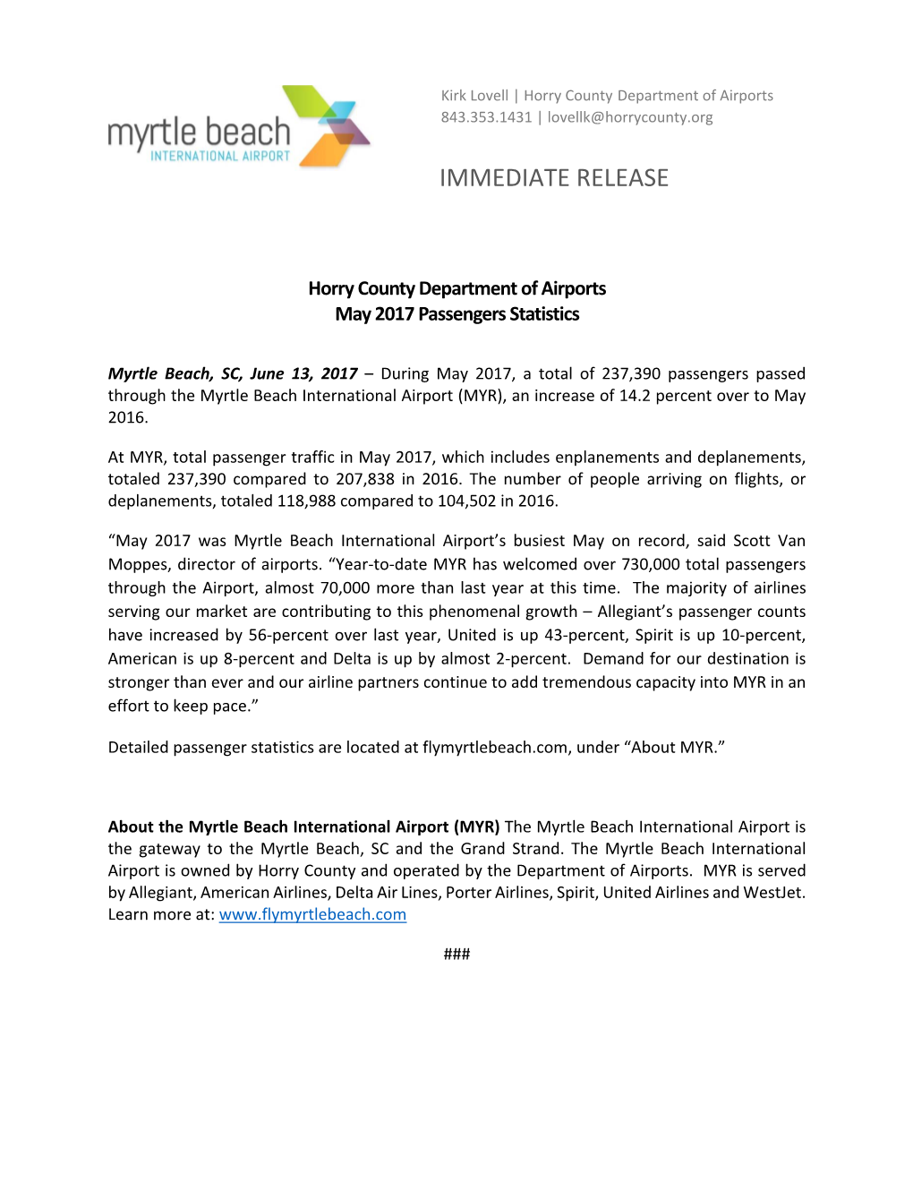 Immediate Release