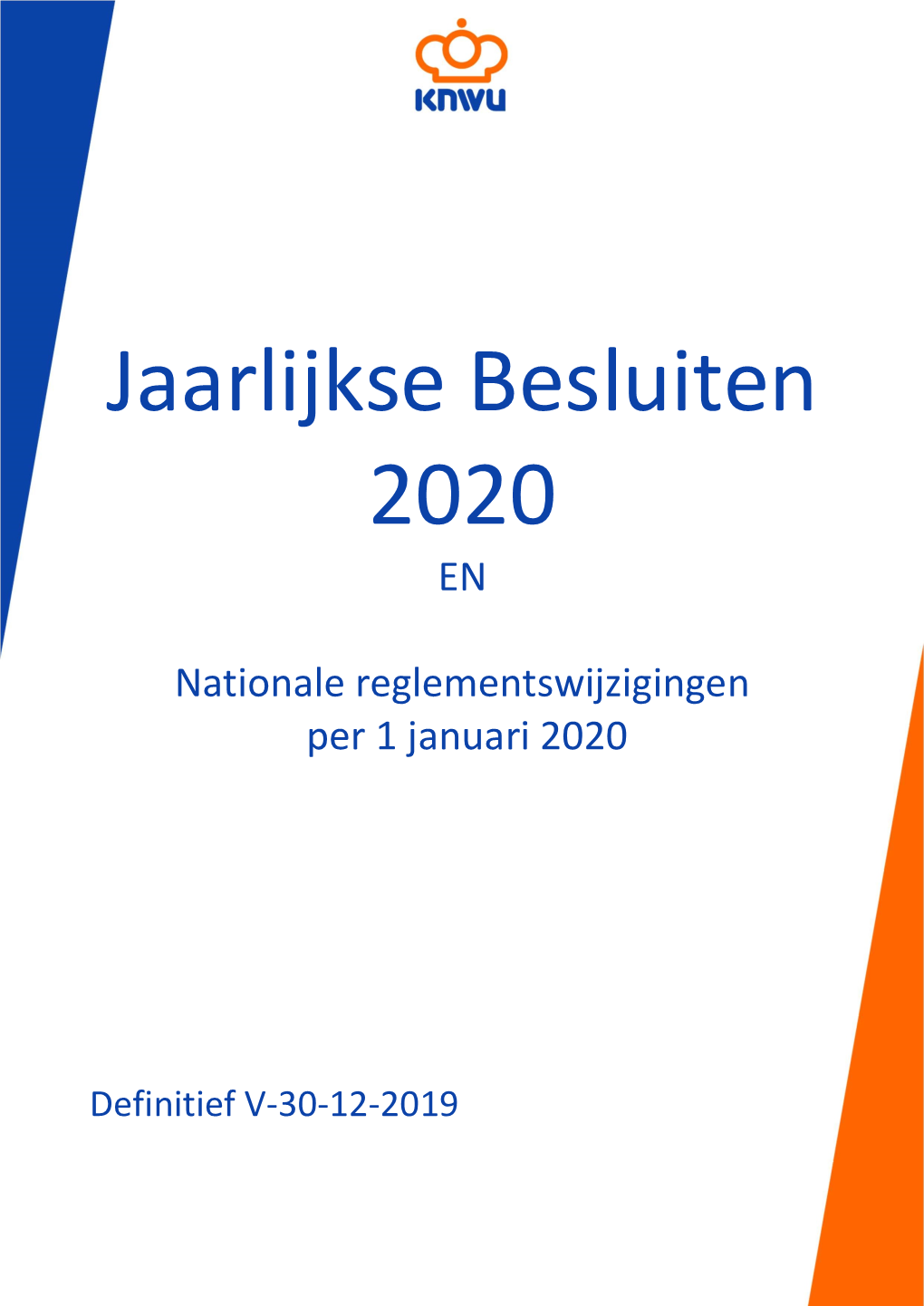 Jaarlijkse Besluiten 2020 EN