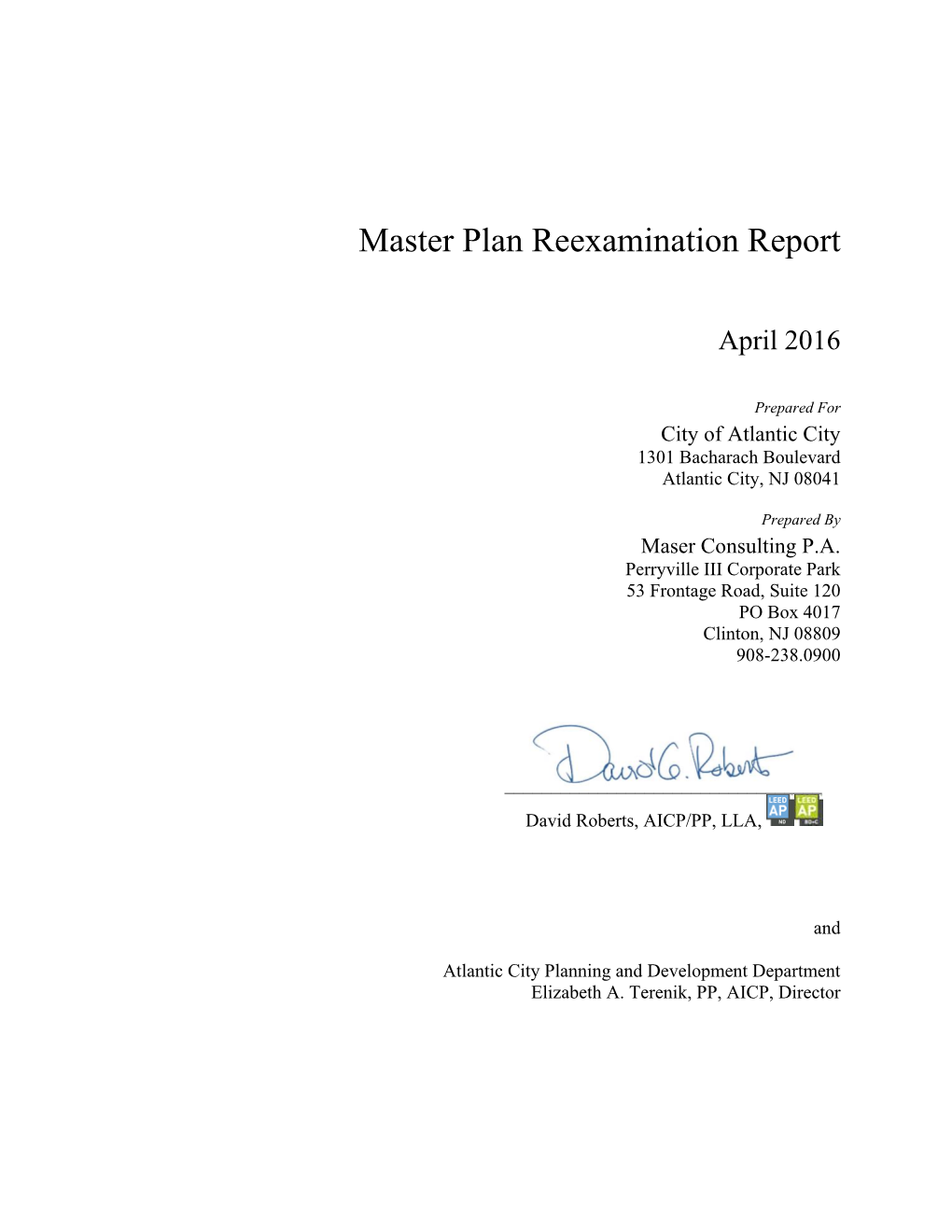 Master Plan Reexamination Report