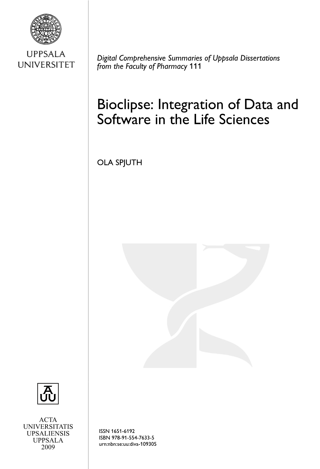 Bioclipse: an Open Source Workbench for Chemo- and Bioinformatics