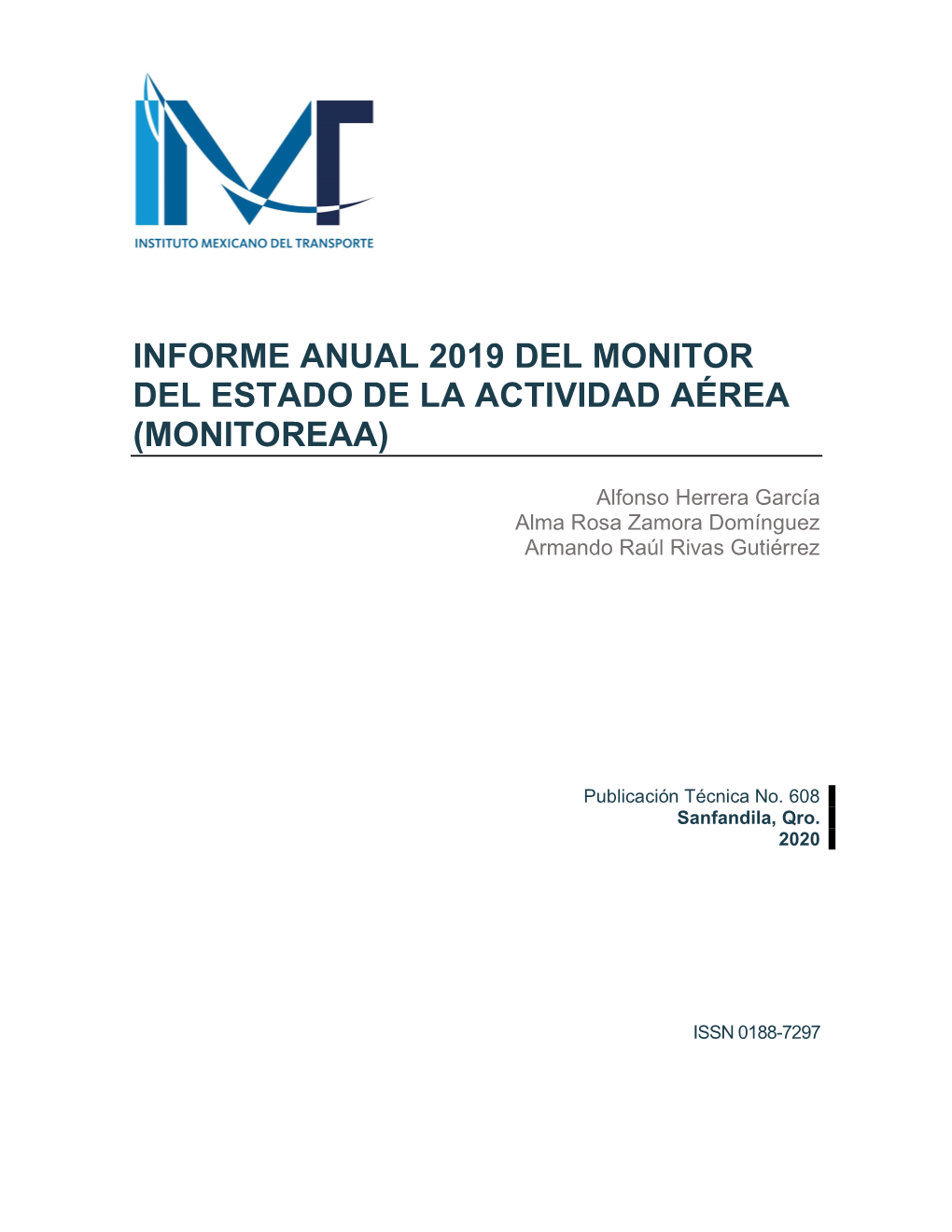 Informe Anual 2019 Del Monitor Del Estado De La Actividad Aérea (Monitoreaa)