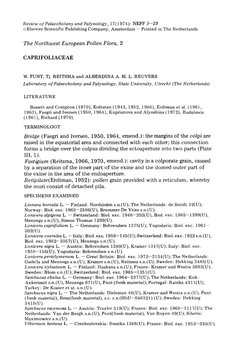 The Northwest European Pollen Flora, 2