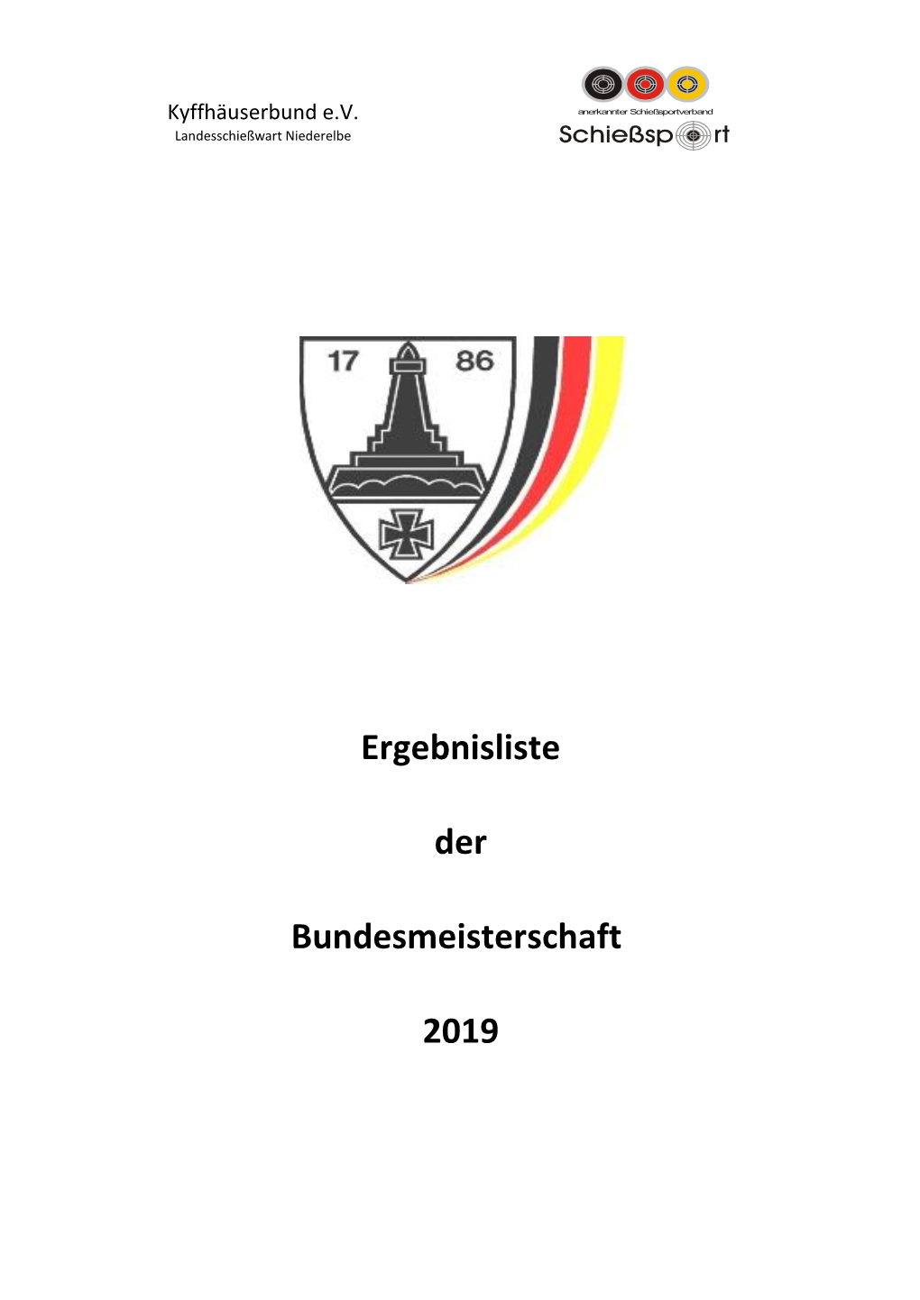 2019 Ergebnisliste Der Bundesmeisterschaft