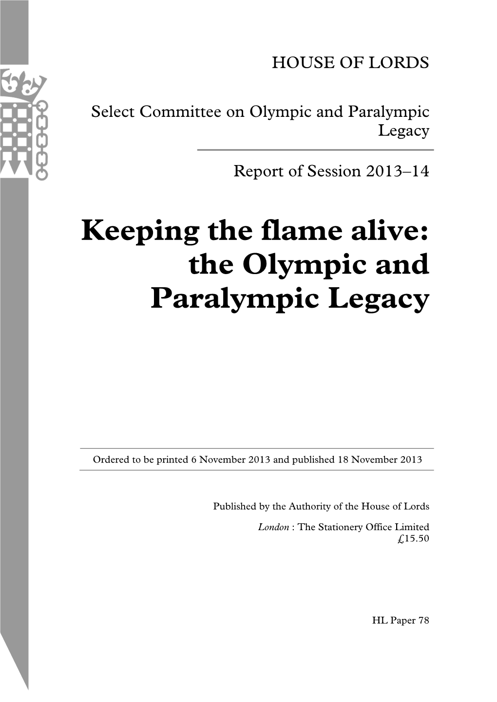 The Olympic and Paralympic Legacy
