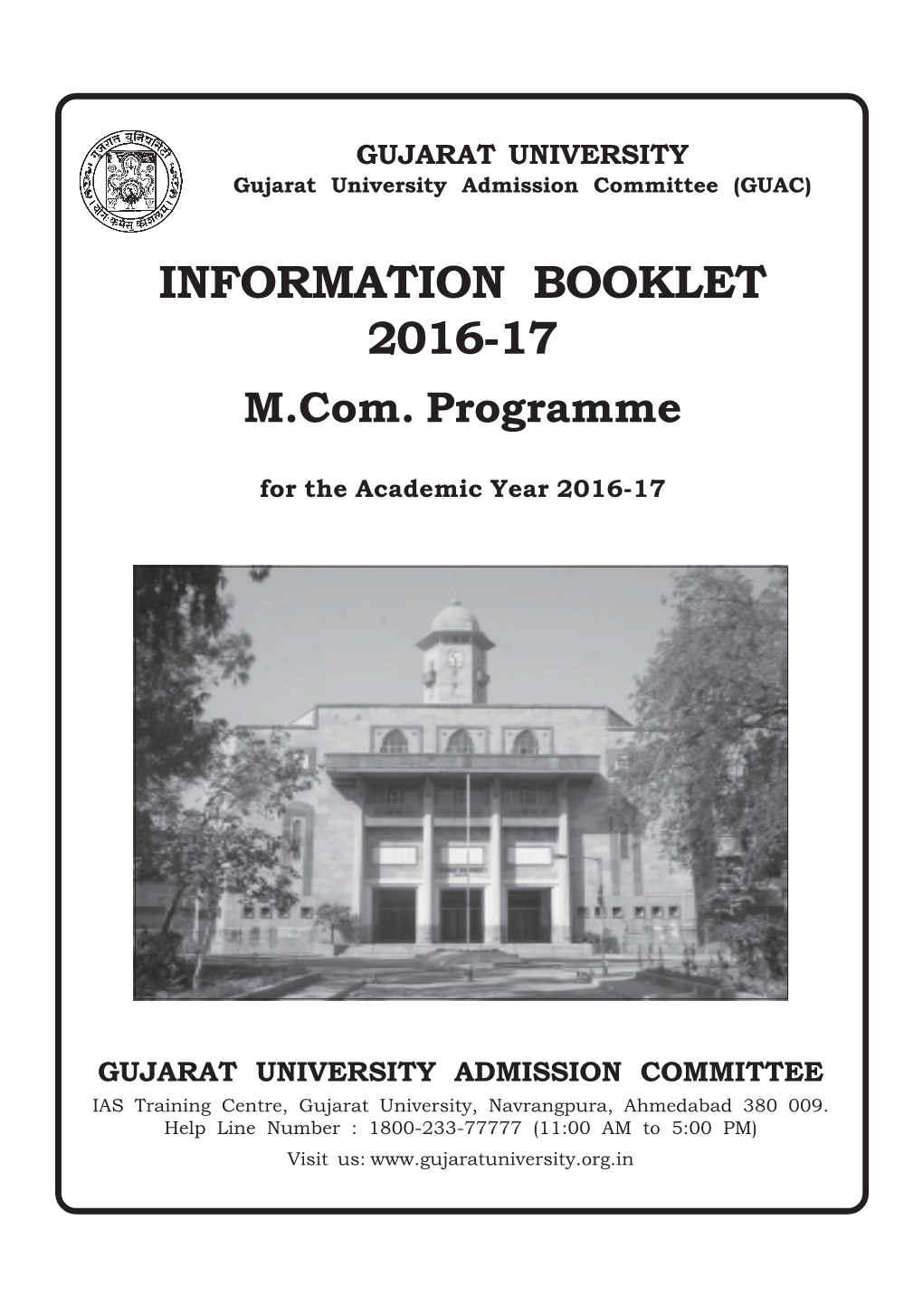 Mcom Information Booklet-2015 Temp.Pmd