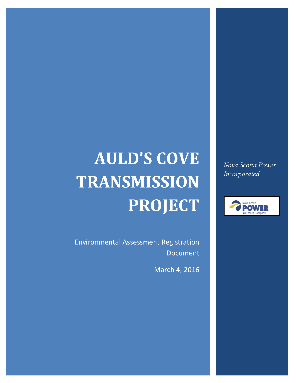 Auld's Cove Transmission Project