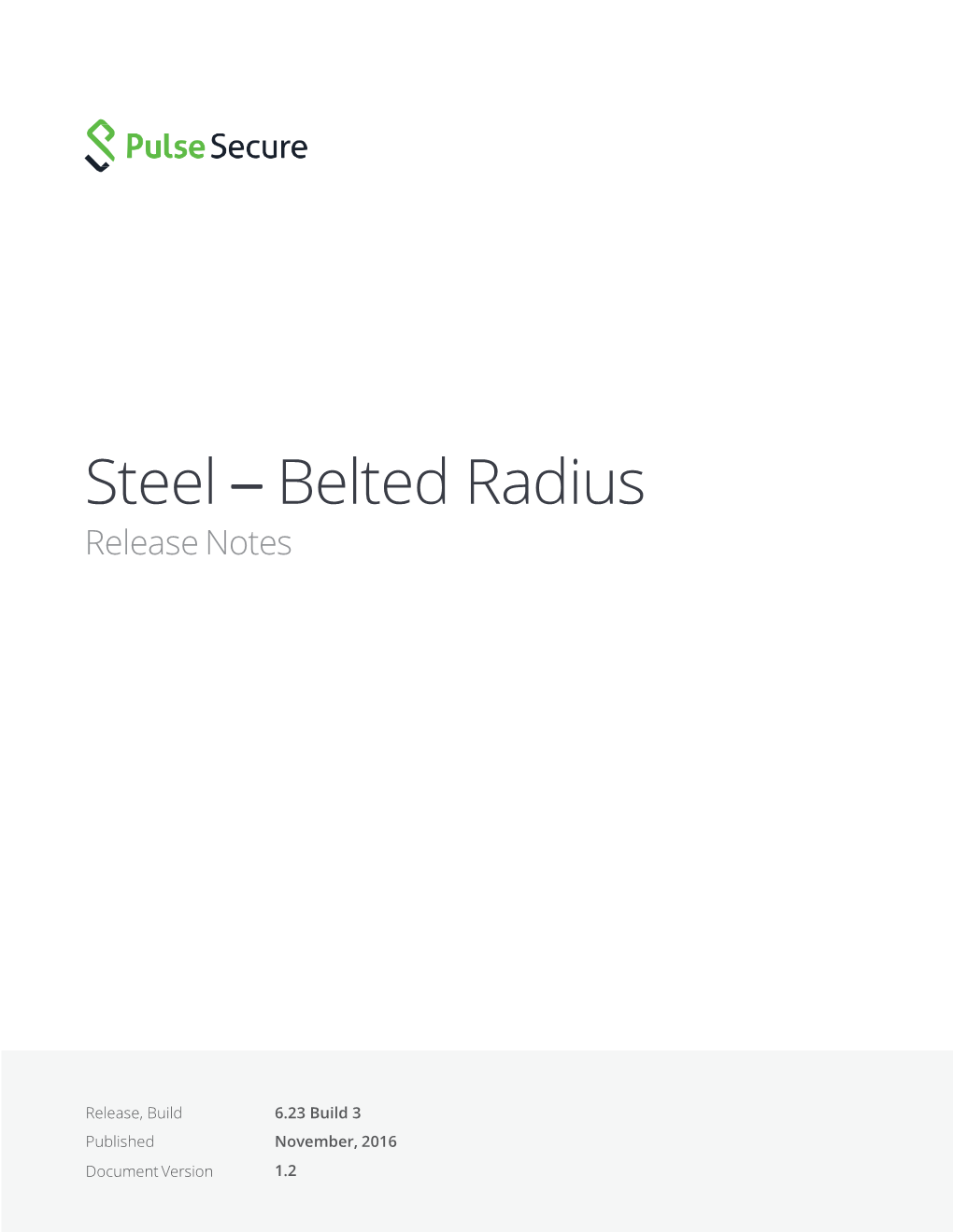 Steel – Belted Radius Release Notes