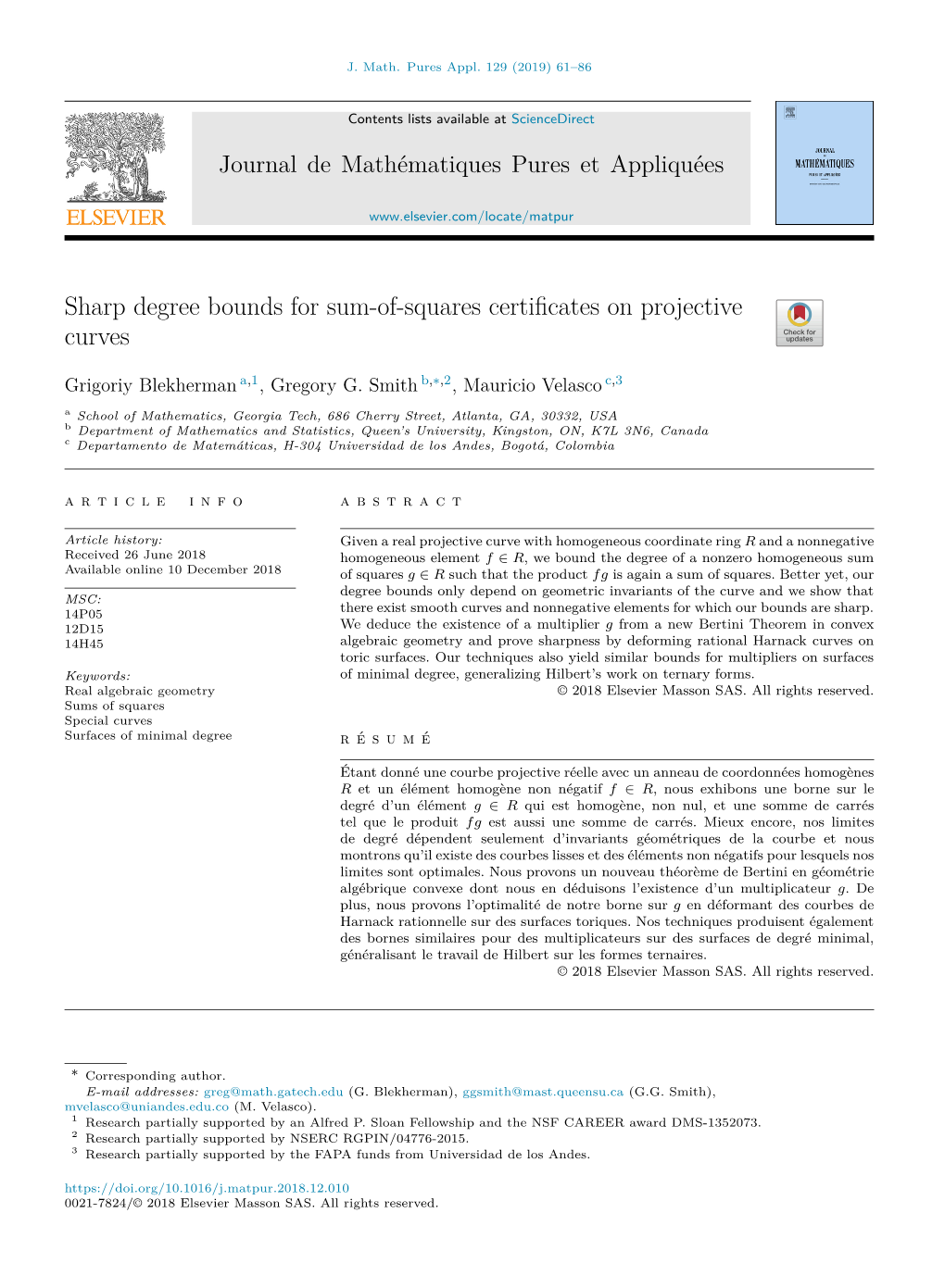 Sharp Degree Bounds for Sum-Of-Squares Certificates on Projective Curves