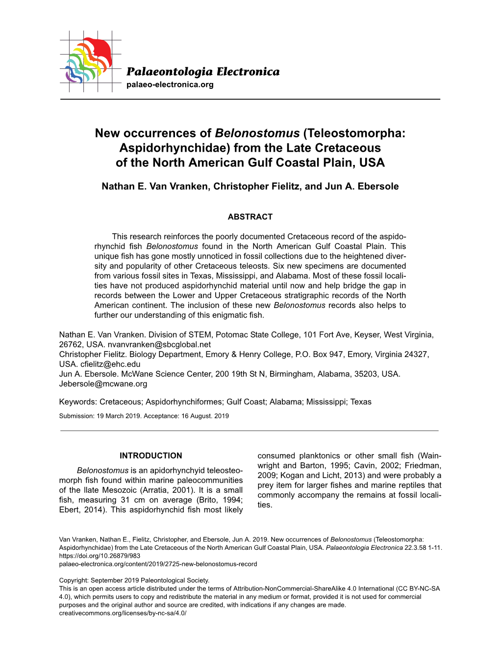 From the Late Cretaceous of the North American Gulf Coastal Plain, USA