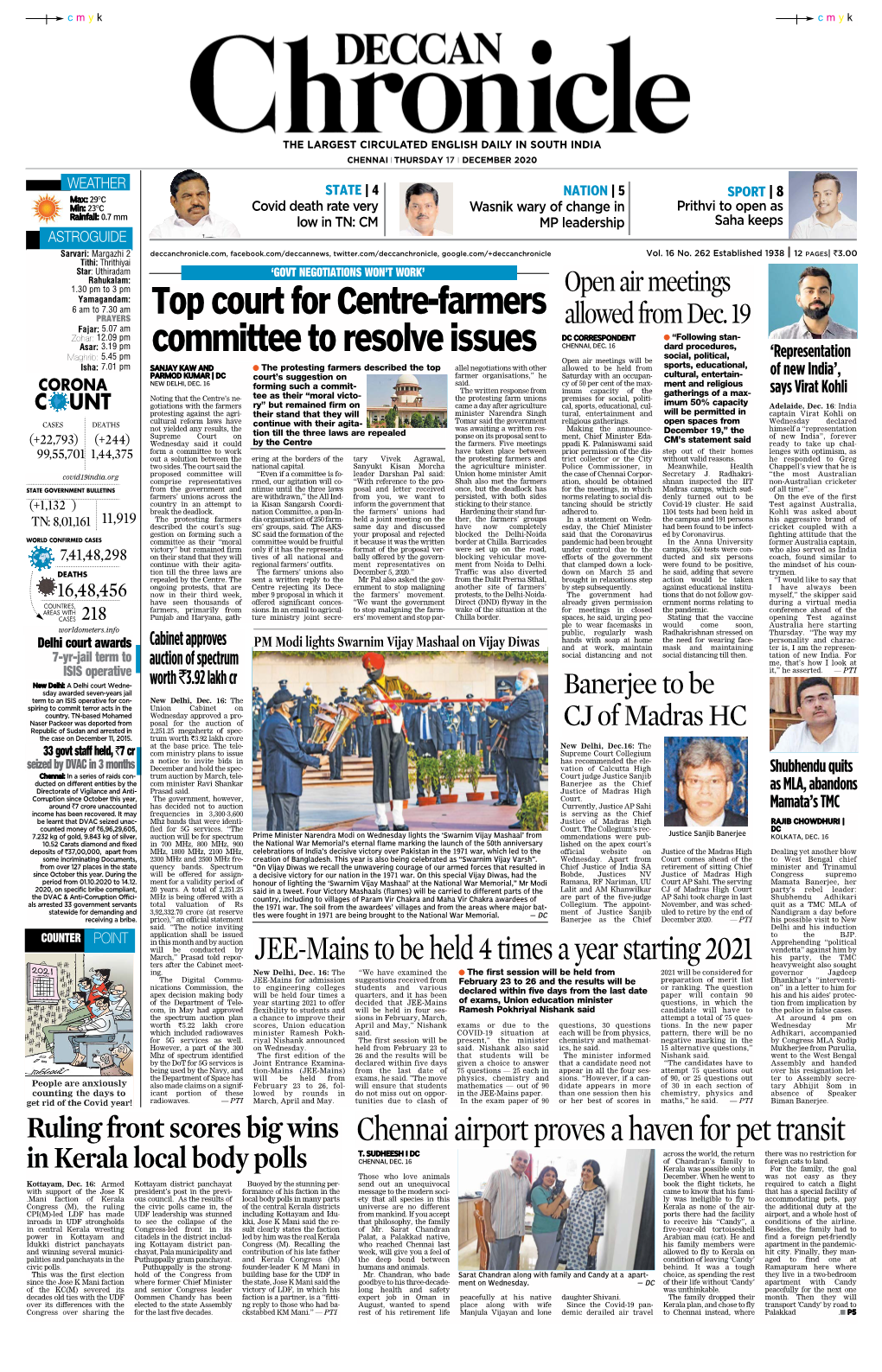 Top Court for Centre-Farmers Committee to Resolve Issues