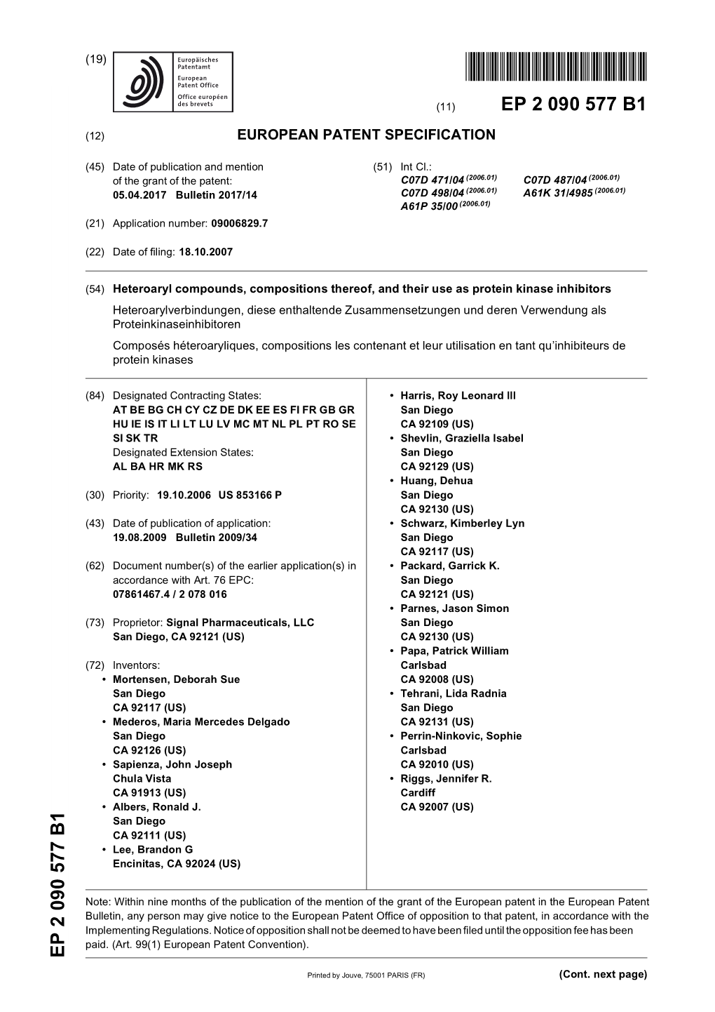 Heteroaryl Compounds, Compositions Thereof, And